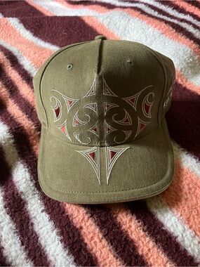 Men's Olive Green Embroidered Baseball Cap